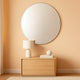 Bathroom Wall Mirror 32 Inch High 24 Inch Wide Beveled Frameless Oval For Bath Vanity And Living Room-0