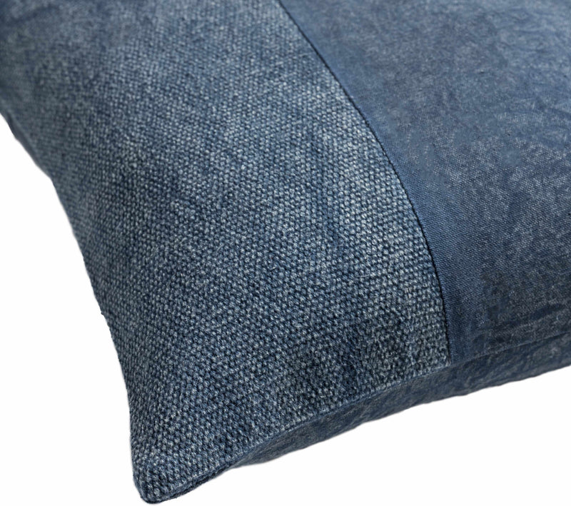 Yuda Navy Square Throw Pillow-2