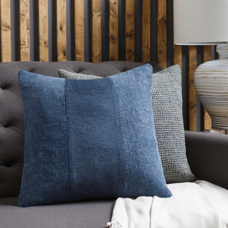 Yuda Navy Square Throw Pillow-0